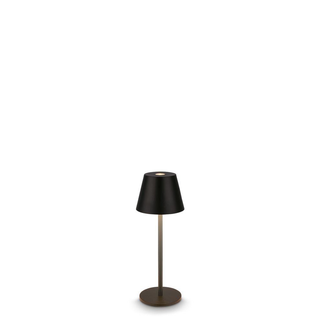 BRILO 7653015 Kiki Nano stolní lampička - 1,5W, 130lm, nabíjecí, LED, stmívatelné, teplá bílá, černá - BRILO