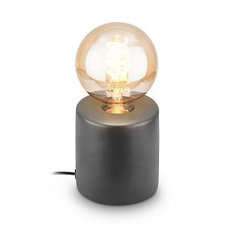 Obrázek pro produkt Tubo stolní lampička - s vypínačem, E27 patice, max. 10W, antracit - BRILO