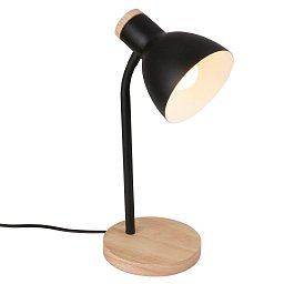 Obrázek pro produkt BRILONER Prep stolní lampička - s vypínačem, E14 patice, max. 10W, černá / dřevo 7659015