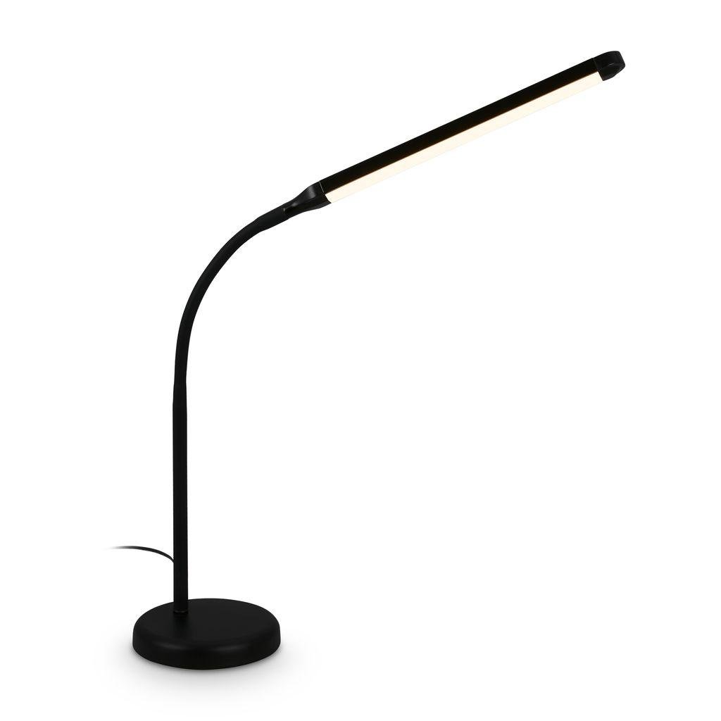 BRILO 7660015 Mura stolní lampička - 6W, 600lm, LED, stmívatelné, dotykový vypínač, nastavitelné, černá - BRILO