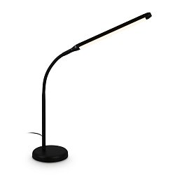 Obrázek pro produkt Mura stolní lampička - 6W, 600lm, LED, stmívatelné, dotykový vypínač, nastavitelné, černá - BRILO