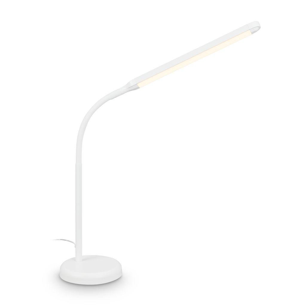 BRILO 7660016 Mura stolní lampička - 6W, 600lm, LED, stmívatelné, dotykový vypínač, nastavitelné, bílá - BRILO