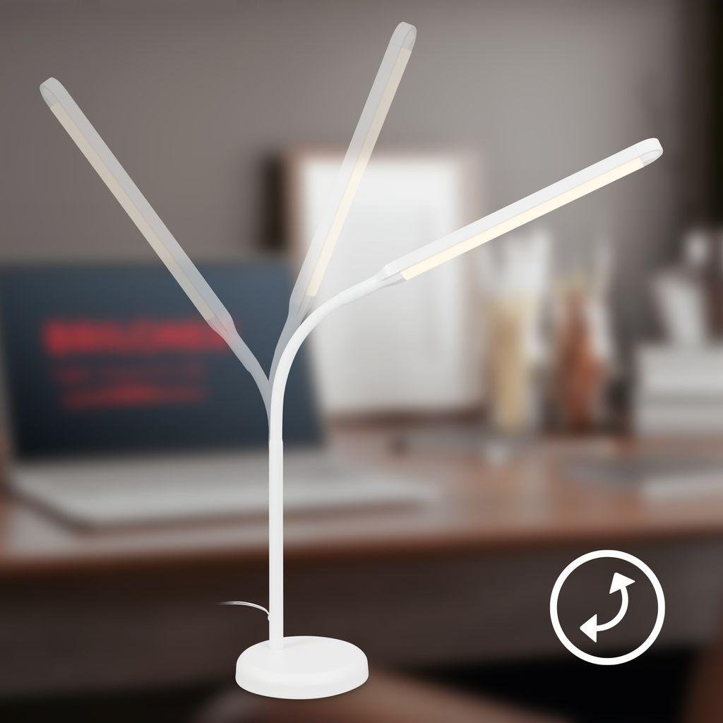BRILO 7660016 Mura stolní lampička - 6W, 600lm, LED, stmívatelné, dotykový vypínač, nastavitelné, bílá - BRILO (obrázek 5)