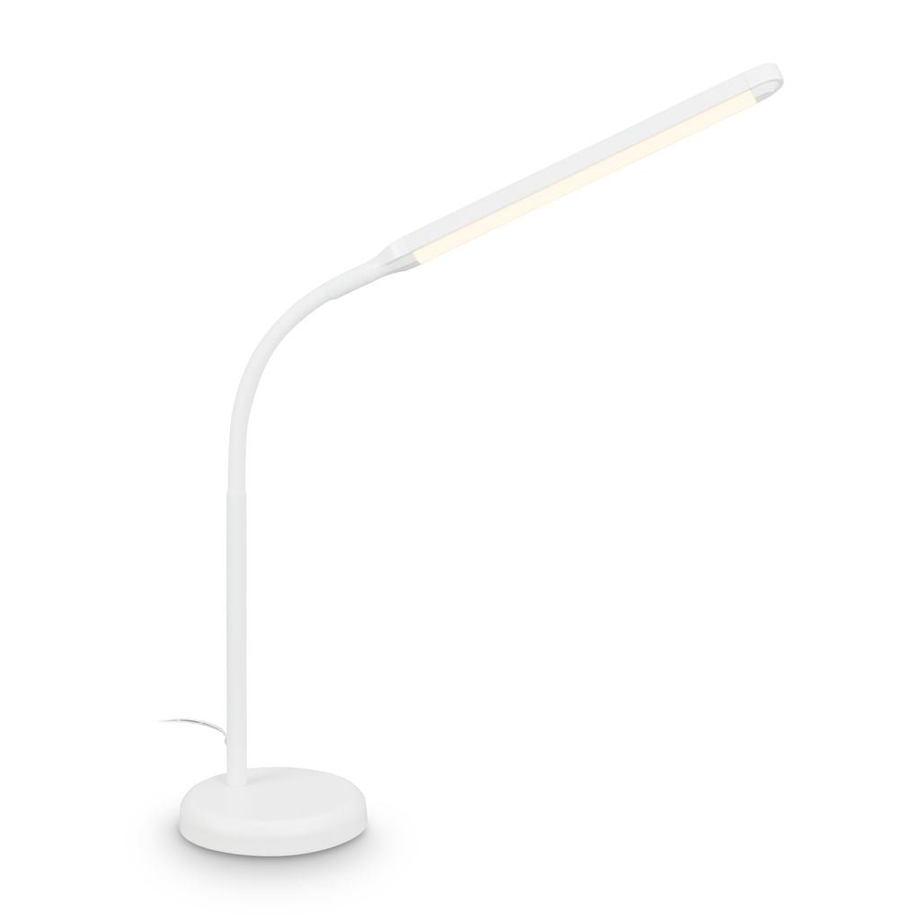 BRILO 7660016 Mura stolní lampička - 6W, 600lm, LED, stmívatelné, dotykový vypínač, nastavitelné, bílá - BRILO