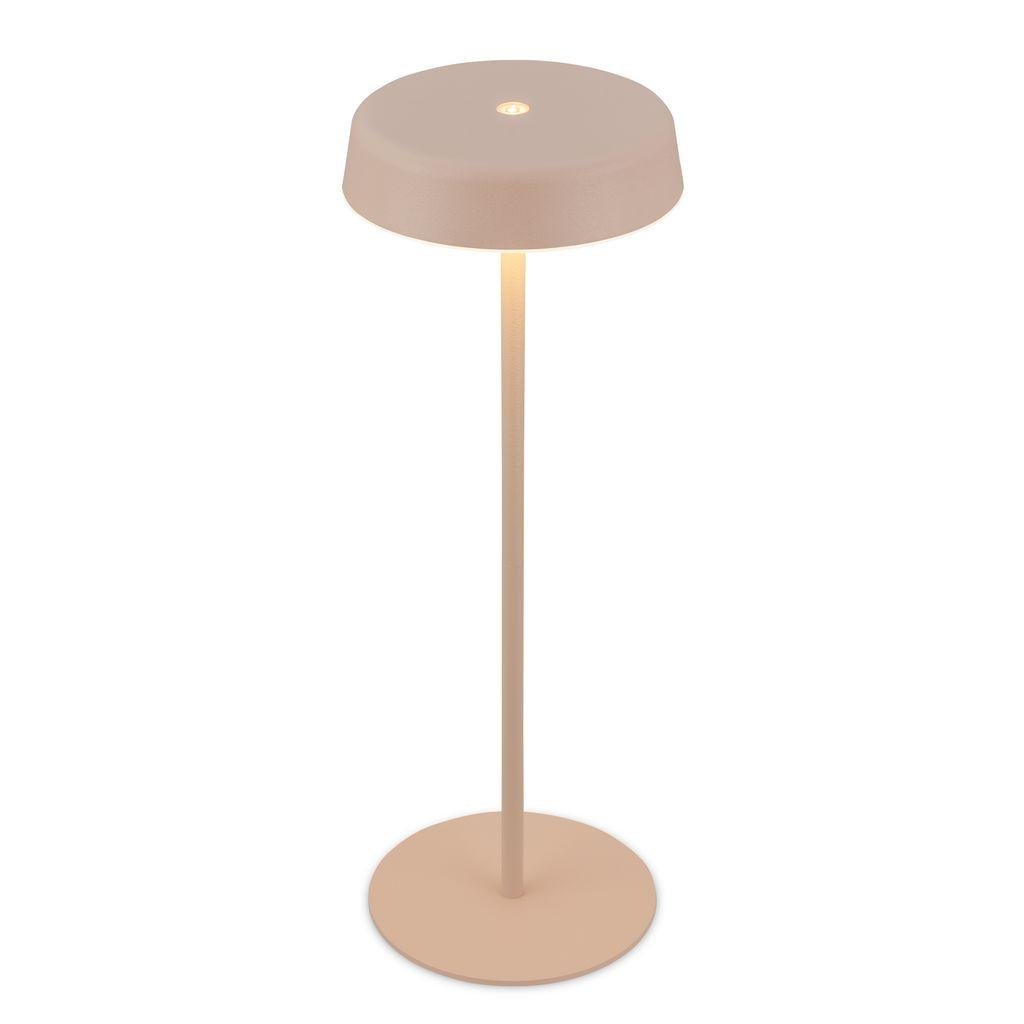 BRILO 7668011 Pala stolní lampička - 2W, 200lm, bezdrátová, LED, dotykový vypínač, stmívatelné, béžová - BRILO