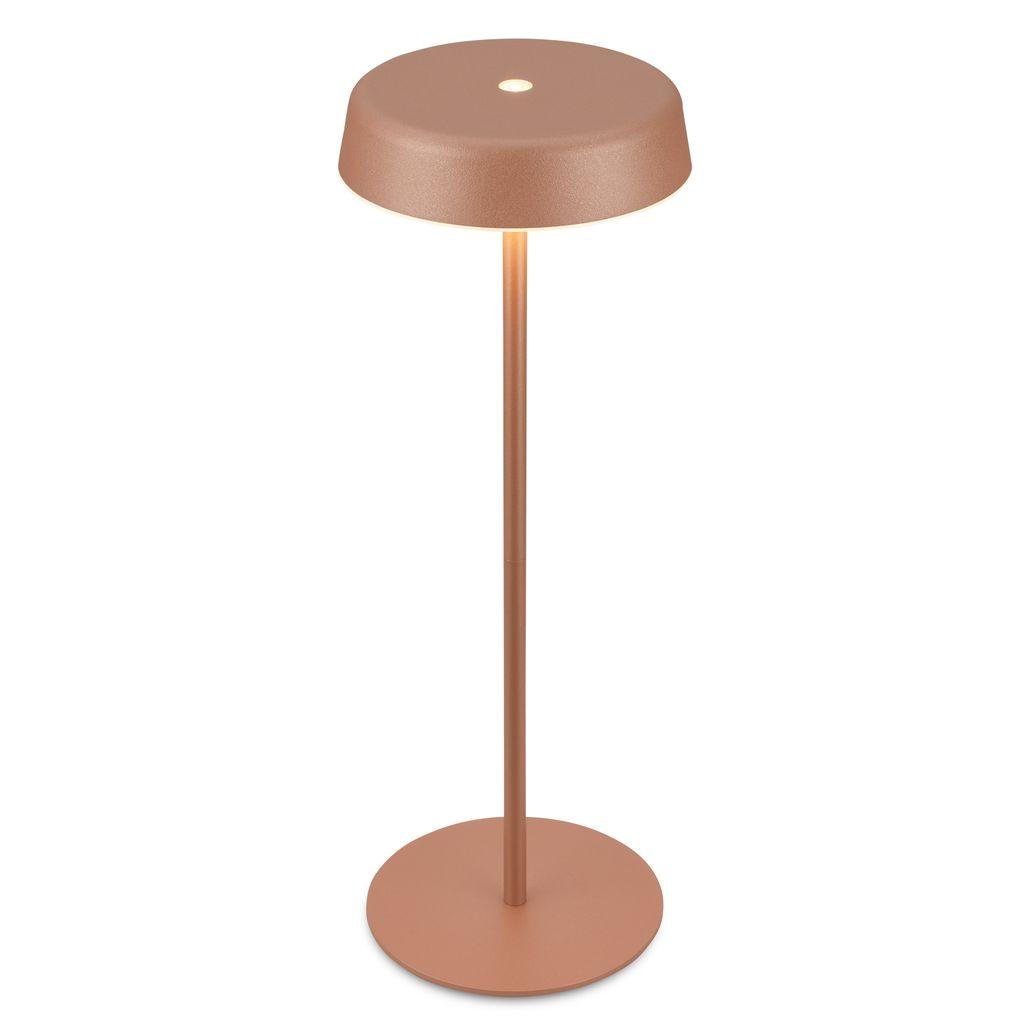 BRILO 7668014 Pala stolní lampička - 2W, 200lm, bezdrátová, LED, dotykový vypínač, stmívatelné, kávová - BRILO