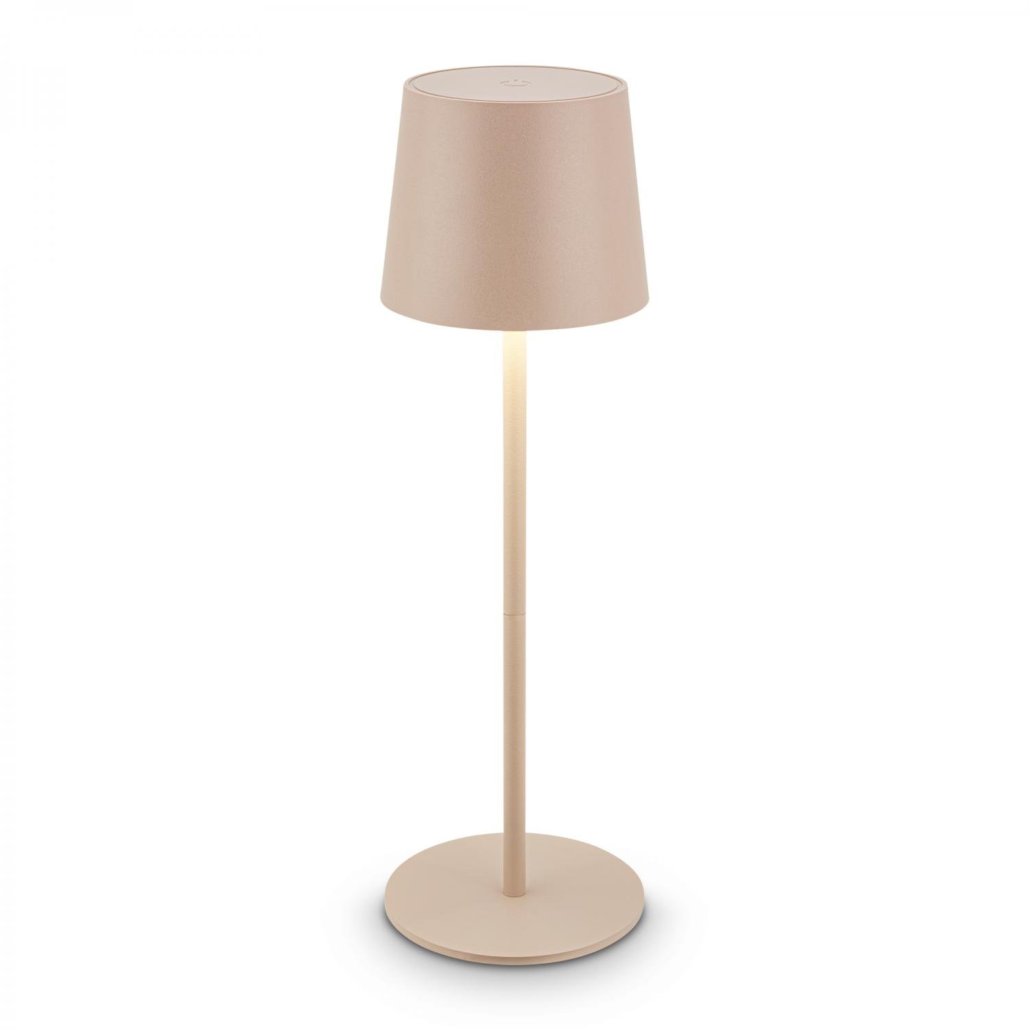 BRILO 7708011 Bota stolní lampa - 1,8W, 120lm, nabíjecí, LED, stmívatelné, dotykový vypínač, teplá bílá, béžová - BRILO