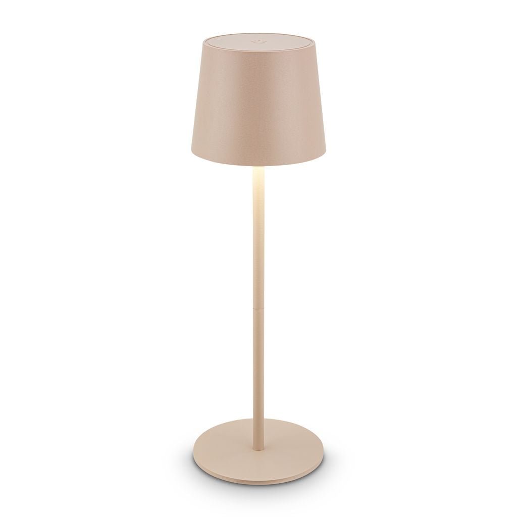 BRILO 7708011 Bota stolní lampa - 1,8W, 120lm, nabíjecí, LED, stmívatelné, dotykový vypínač, teplá bílá, béžová - BRILO