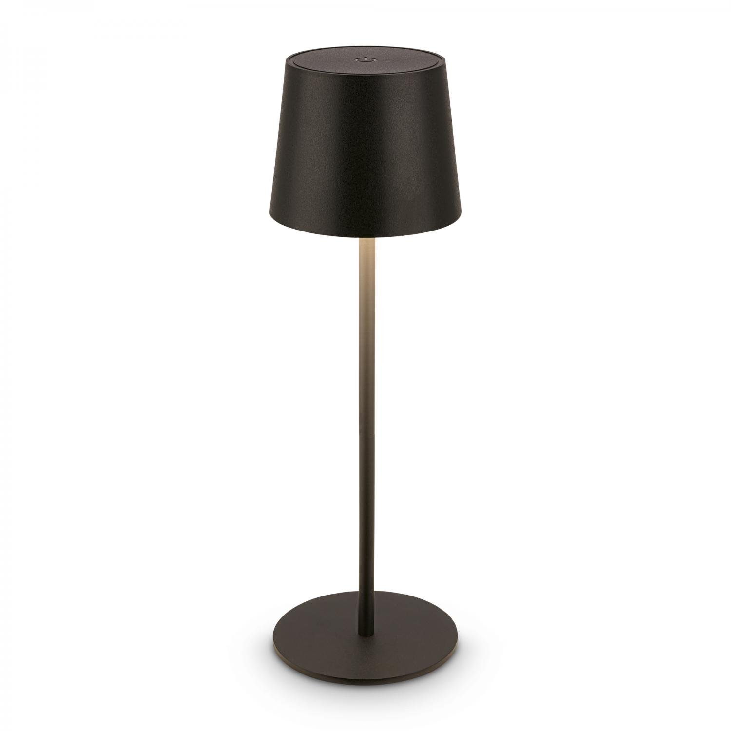 BRILO 7708015 Bota stolní lampa - 1,8W, 120lm, nabíjecí, LED, stmívatelné, dotykový vypínač, teplá bílá, černá - BRILO