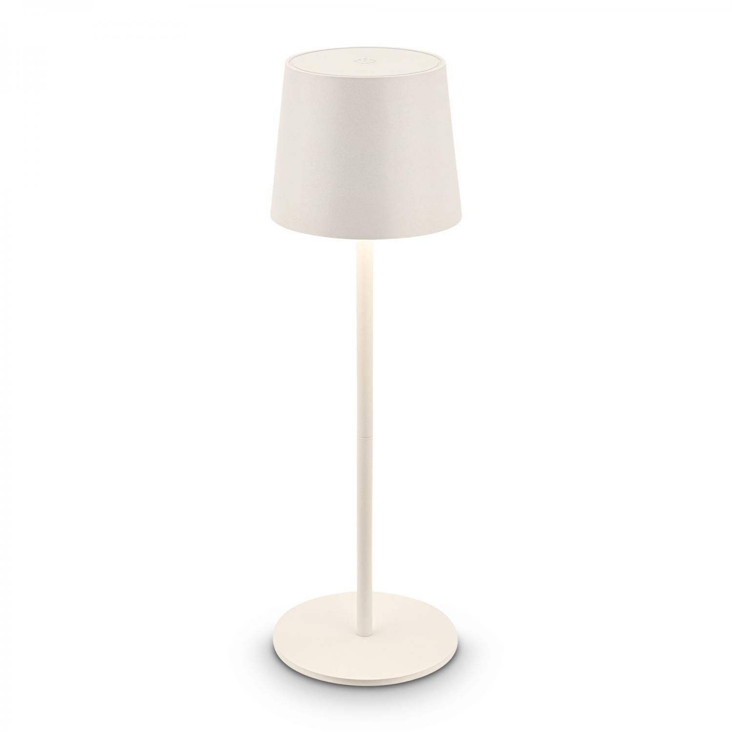 BRILO 7708016 Bota stolní lampa - 1,8W, 120lm, nabíjecí, LED, stmívatelné, dotykový vypínač, teplá bílá, bílá - BRILO