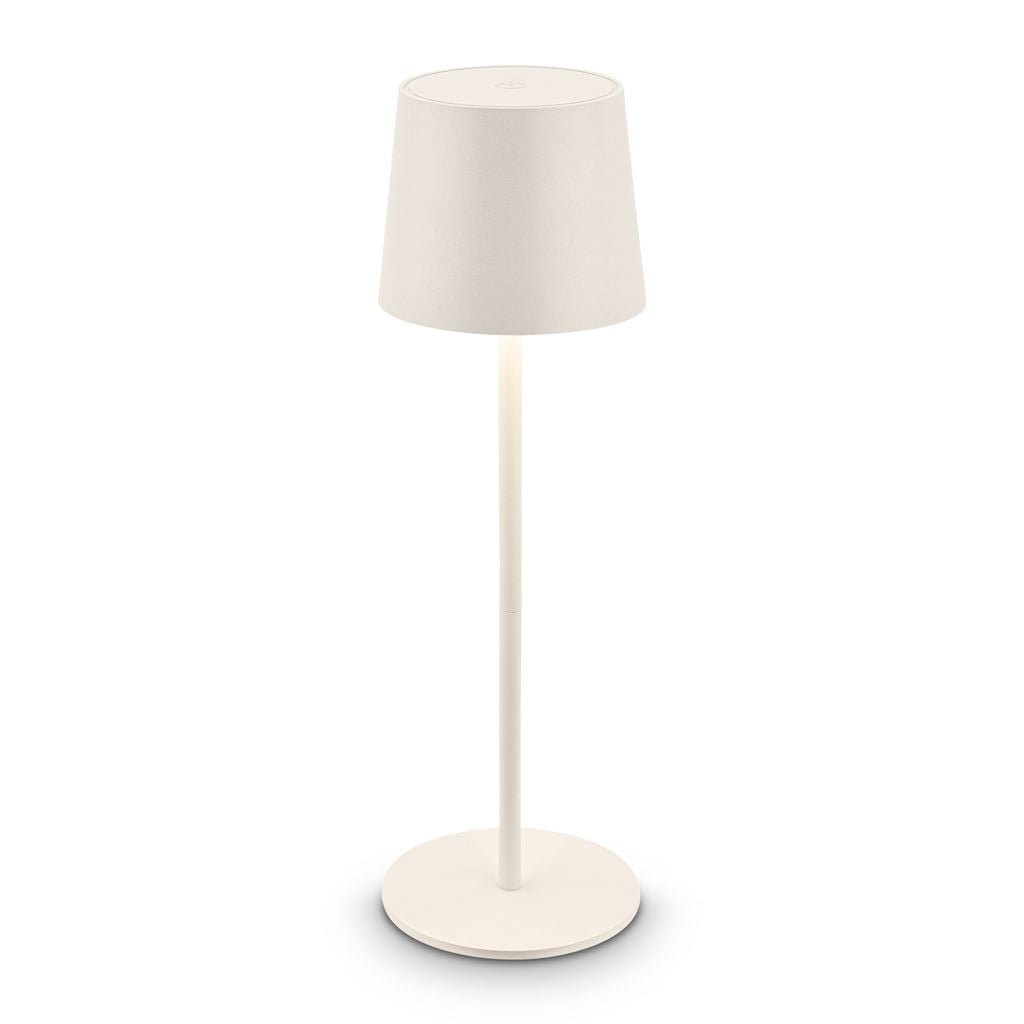 BRILO 7708016 Bota stolní lampa - 1,8W, 120lm, nabíjecí, LED, stmívatelné, dotykový vypínač, teplá bílá, bílá - BRILO