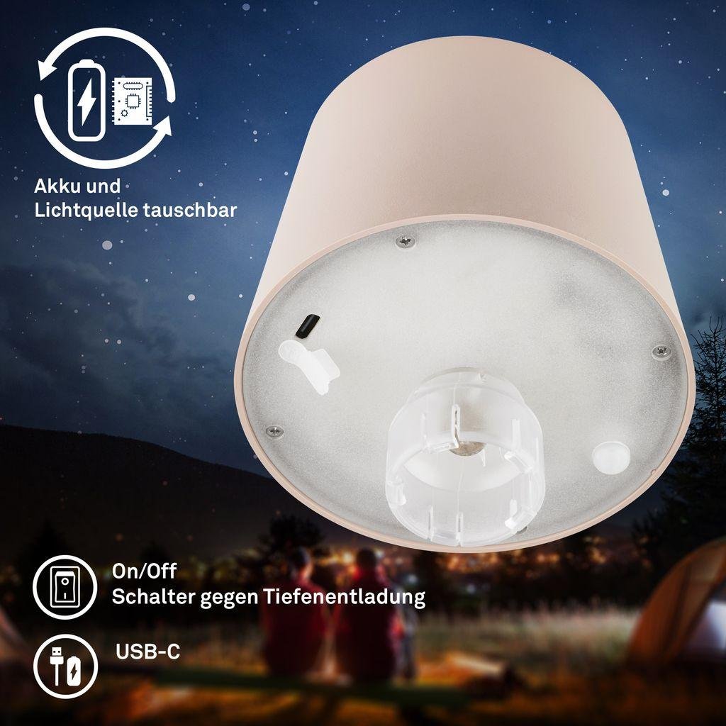 BRILO 7709011 Bota lampička na láhev - 1,8W, 120lm, nabíjecí, LED, stmívatelné, teplá bílá, béžová - BRILO (obrázek 3)