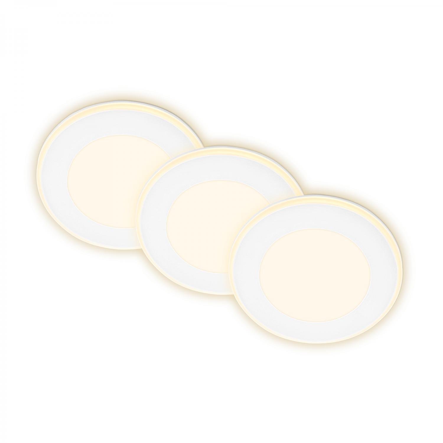 BRILO 7988036 Gima 3ks sada LED vestavné bodové svítidlo, 3 krokové ovládání, bílé - BRILO