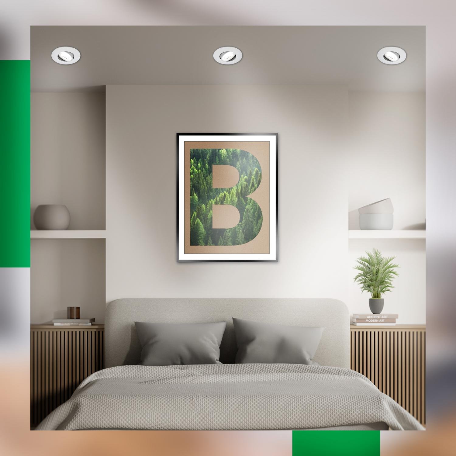 BRILO 7989034 3ks sada LED vestavné bodové svítidlo EEK A  2W, 230V, nastavitelné, ultraploché, 90mm, matný chrom - BRILO (obrázek 7)