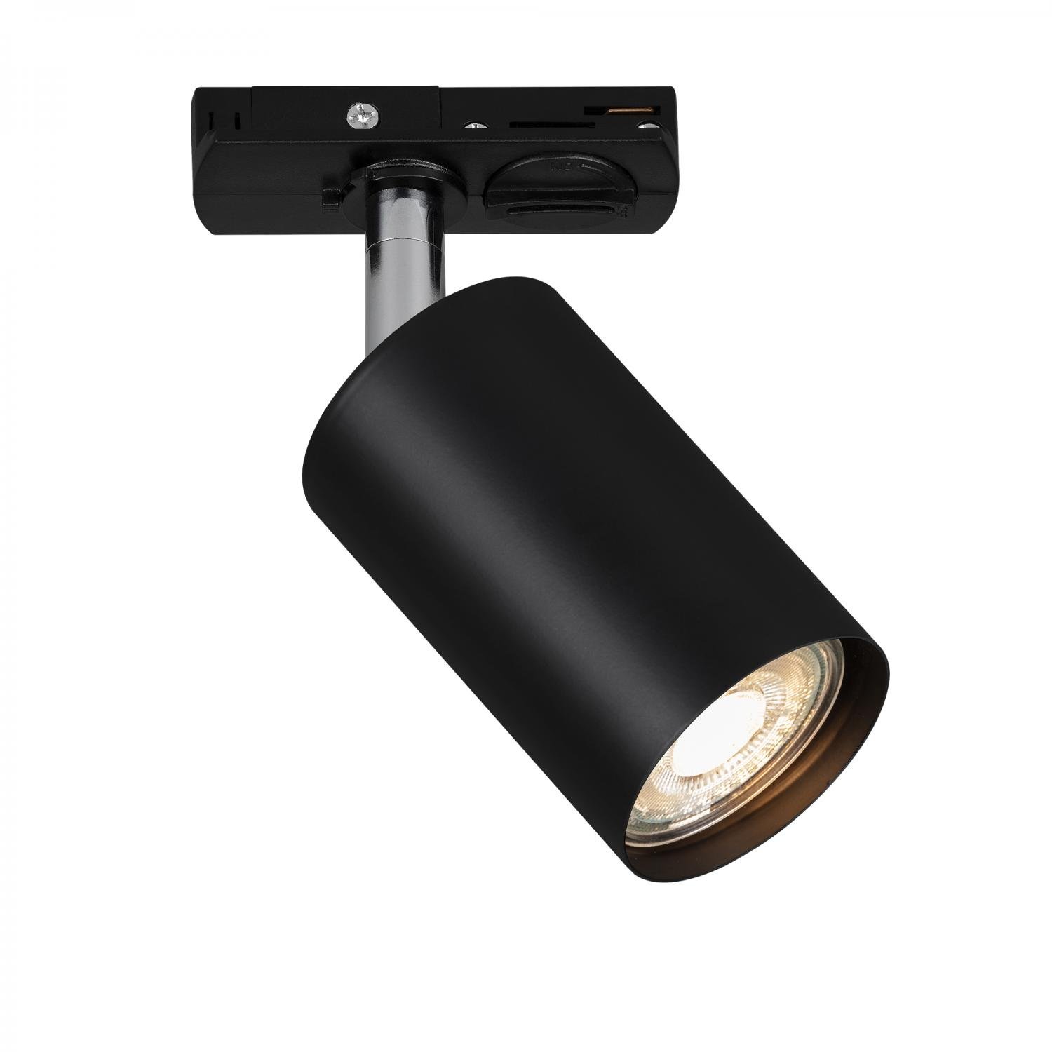 BRILO 8005015 LED spot GU10 lištový systém 230V – vysokonapěťový, 13,8cm, otočný/nastavitelný, černý - BRILO