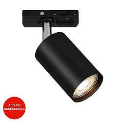 Obrázek pro produkt LED spot GU10 lištový systém 230V – vysokonapěťový, 13,8cm, otočný/nastavitelný, černý - BRILO