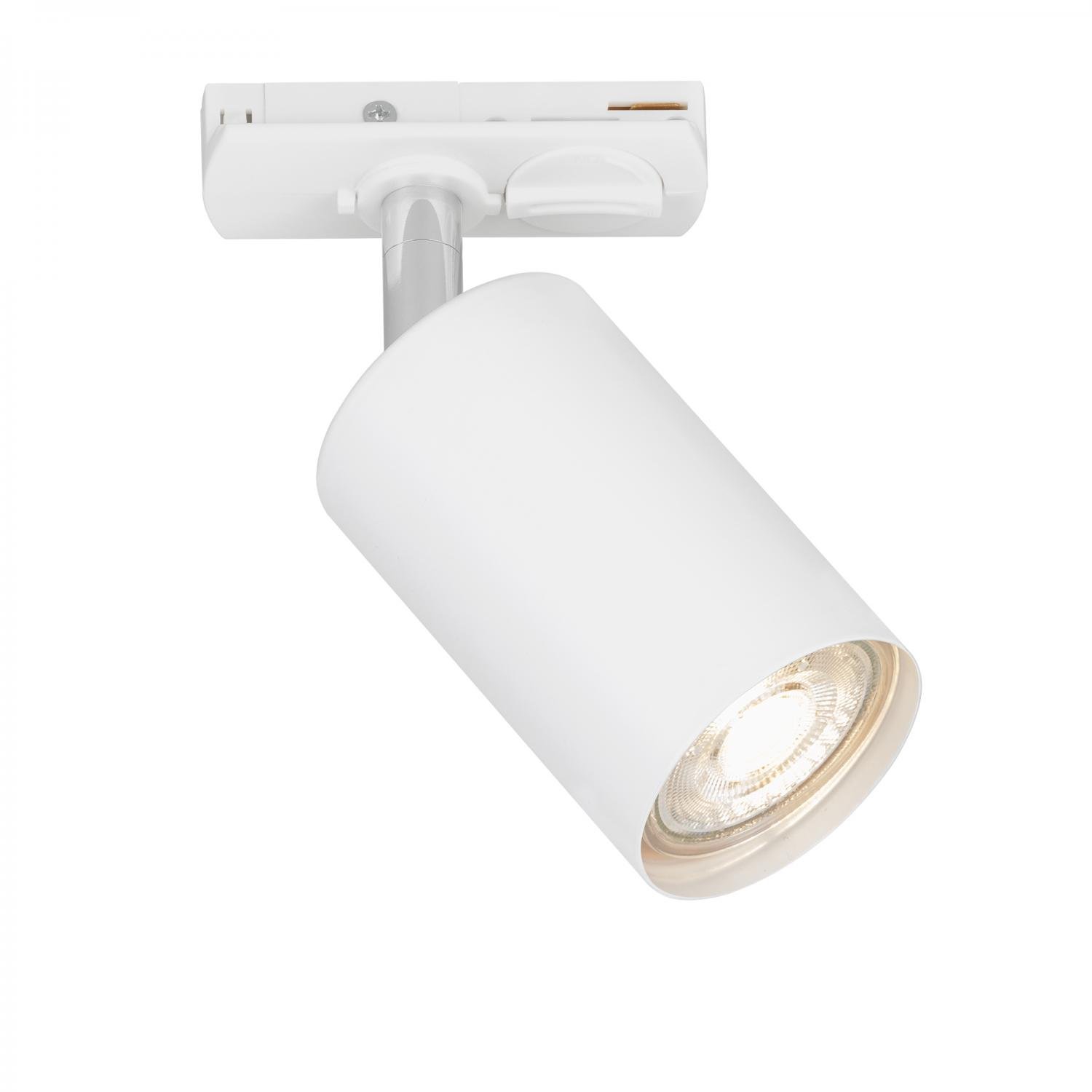 BRILO 8005016 LED spot GU10 lištový systém 230V – vysokonapěťový, 13,8cm, otočný/nastavitelný, bílý - BRILO