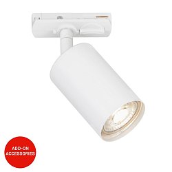 Obrázek pro produkt LED spot GU10 lištový systém 230V – vysokonapěťový, 13,8cm, otočný/nastavitelný, bílý - BRILO
