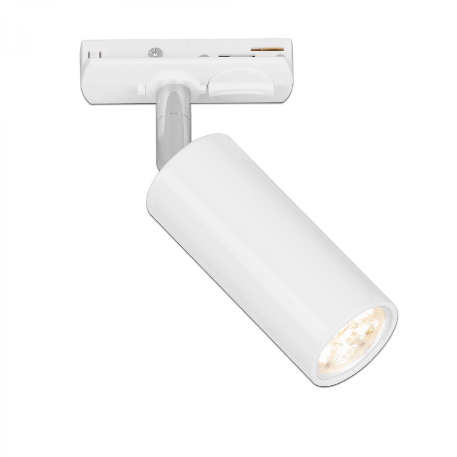 BRILO 8007016 LED spot 5,5W lištový systém 230V vysokonapěťový, stmívatelné, teplá bílá, 4x10 cm, bílý - BRILO