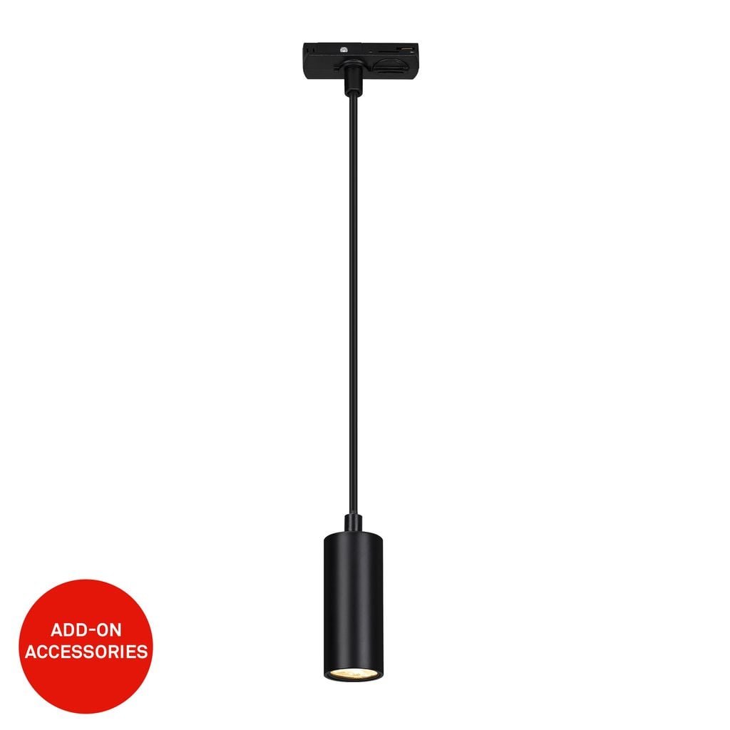 BRILO 8008015 LED závěsné svítidlo 4,5W lištový systém 230V  stmívatelné, teplá bílá, 130 cm, černá - BRILO