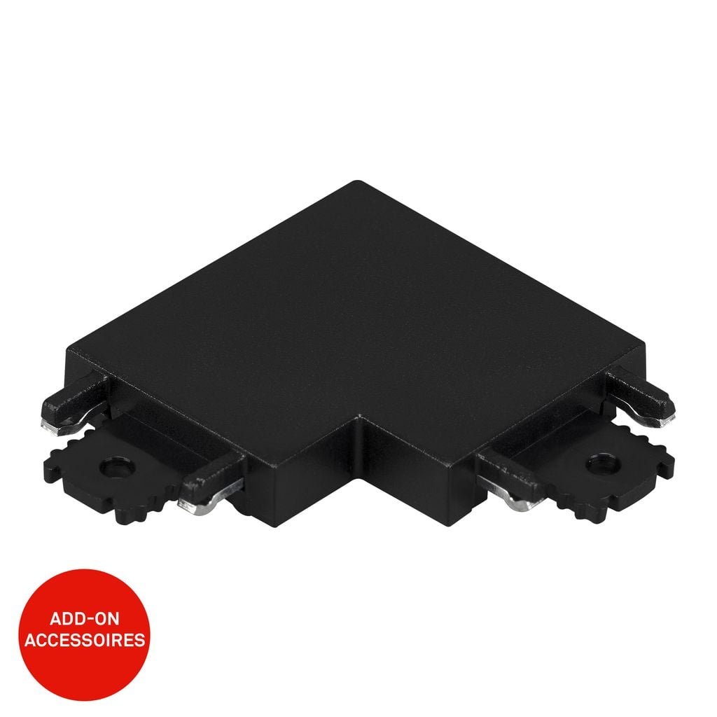 BRILO 8029005 Rohová spojka lištový systém 48V DC 90 st., nízkonapěťový, 1-fázový, přisazený, černá - BRILO