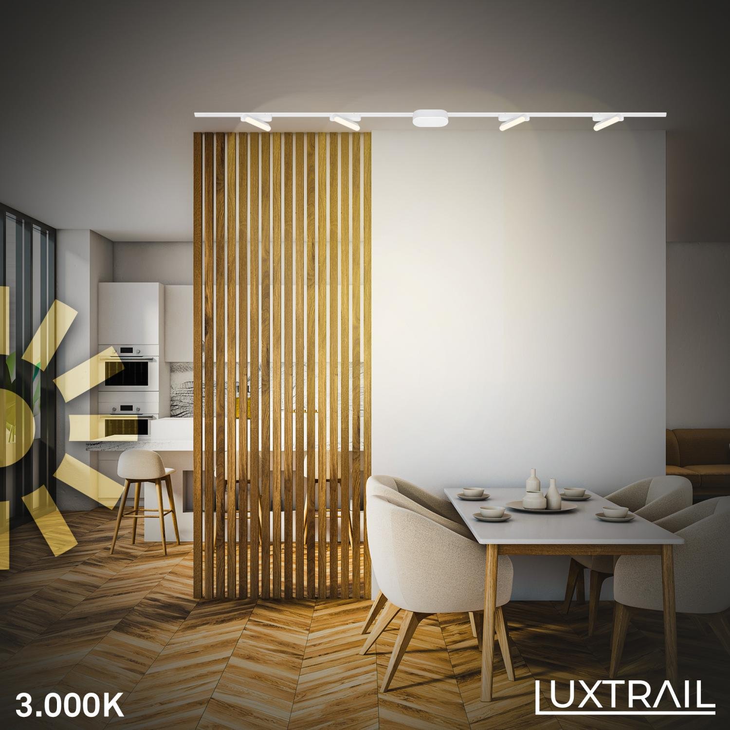 BRILO 8030016 LUXTRAIL lištový systém 48V, LED Tracklight, 5,5W, 720lm, nastavitelné, bílé - BRILO (obrázek 5)