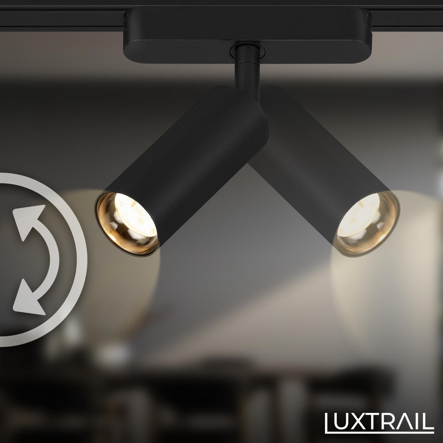 BRILO 8031015 LUXTRAIL lištový systém 48V, LED spot, 5W, 450lm, nastavitelné, černá - BRILO (obrázek 4)