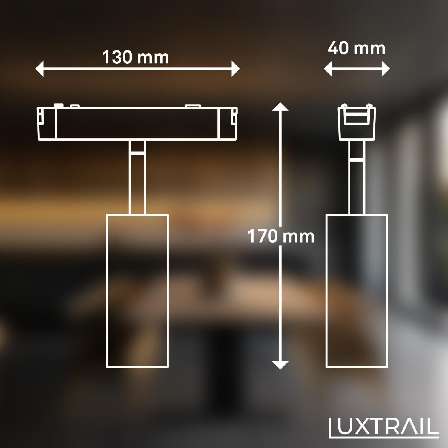 BRILO 8031015 LUXTRAIL lištový systém 48V, LED spot, 5W, 450lm, nastavitelné, černá - BRILO (obrázek 8)