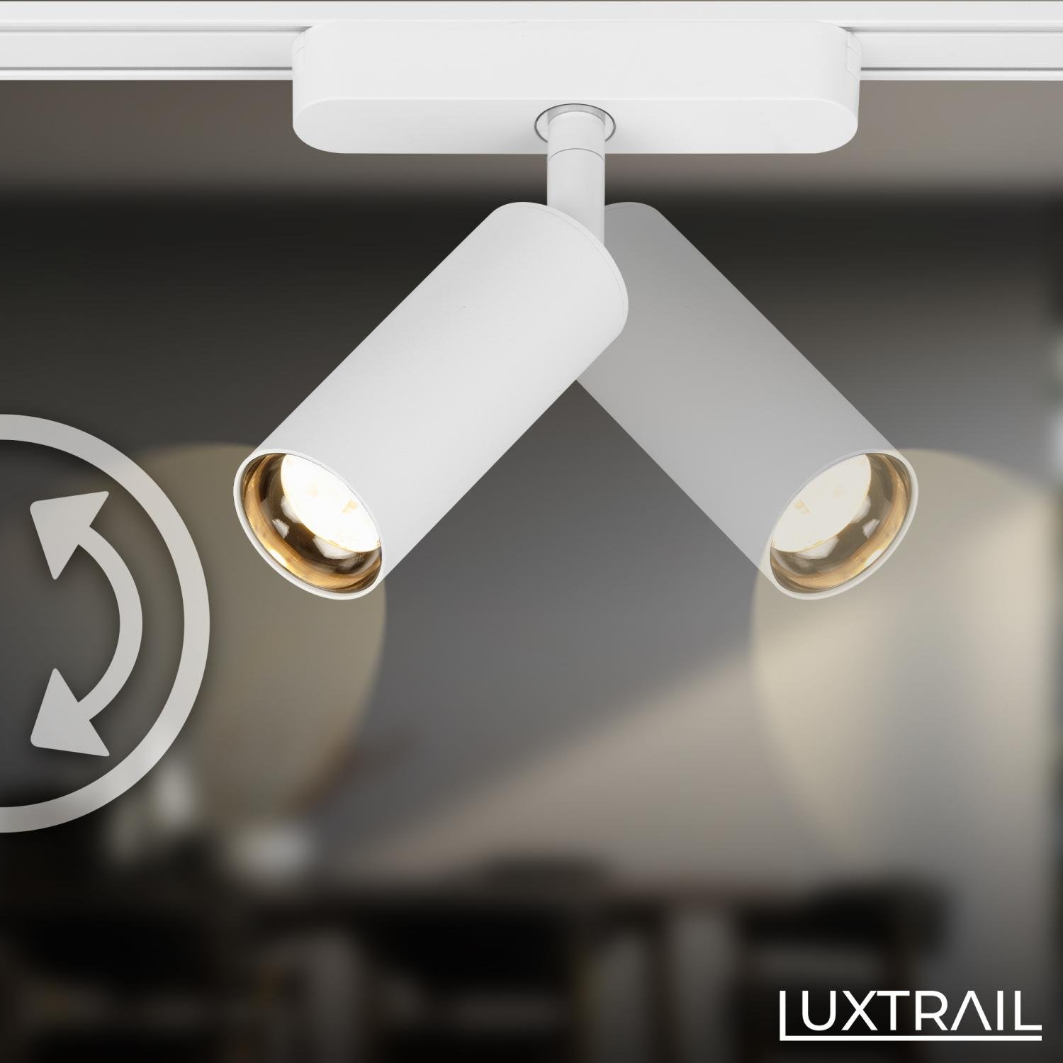 BRILO 8031016 LUXTRAIL lištový systém 48V, LED spot, 5W, 450lm, nastavitelné, bílé - BRILO (obrázek 5)