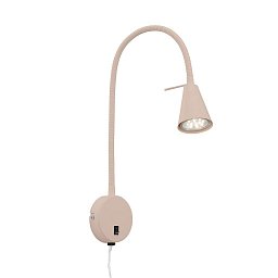 Obrázek pro produkt Tusa Bett lampa na čtení - 4,7W, 400lm, LED, vypínač, nastavitelná, béžová - BRILONER