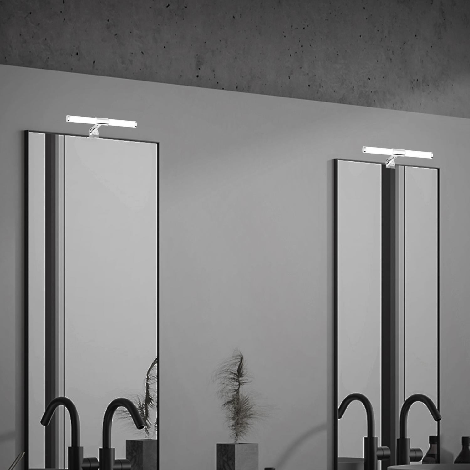 BRI 2189018 Sala LED svítidlo k zrcadlu koupelna, 30cm, 2 způsoby montáže, se svorkou, chrom - BRILONER (obrázek 5)