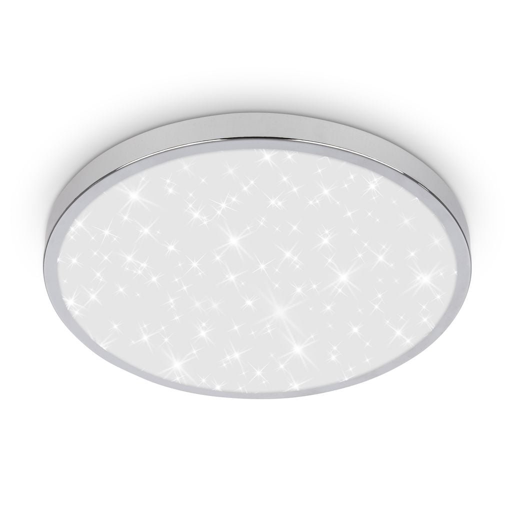 BRI 3933018 Tak stropní svítidlo pr.24 cm - 12W, 1300lm, LED, hvězdné nebe, IP44, chrom - BRILONER