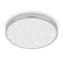 Obrázek pro produkt Tak stropní svítidlo pr.24 cm - 12W, 1300lm, LED, hvězdné nebe, IP44, chrom - BRILONER
