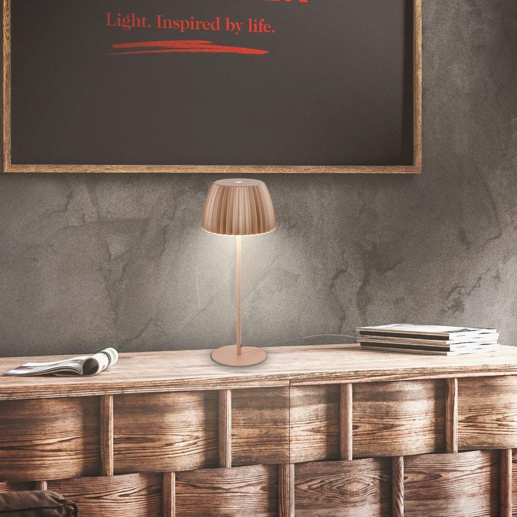 BRI 7625017 Loca stolní lampa - 8W, 800lm, LED, dotykový vypínač, stmívatelná, teplá bílá, kávová - BRILONER (obrázek 8)