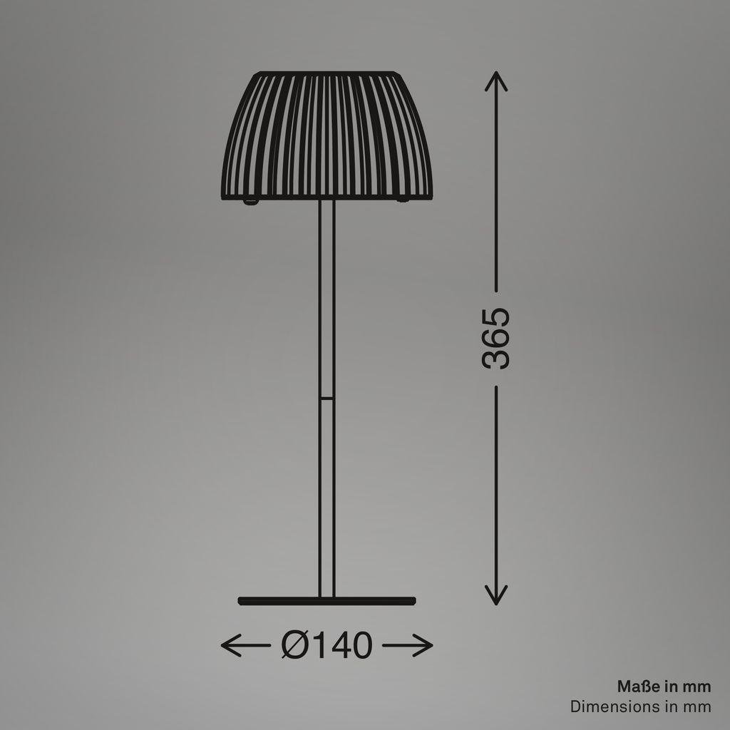 BRI 7625017 Loca stolní lampa - 8W, 800lm, LED, dotykový vypínač, stmívatelná, teplá bílá, kávová - BRILONER (obrázek 9)