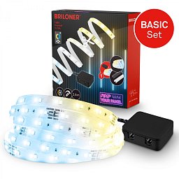 Obrázek pro produkt BRILONER Startovací sada CCT LED pásek pro nástěnné panely – 260cm, dálkový ovladač, vč. rozbočovače 8020294