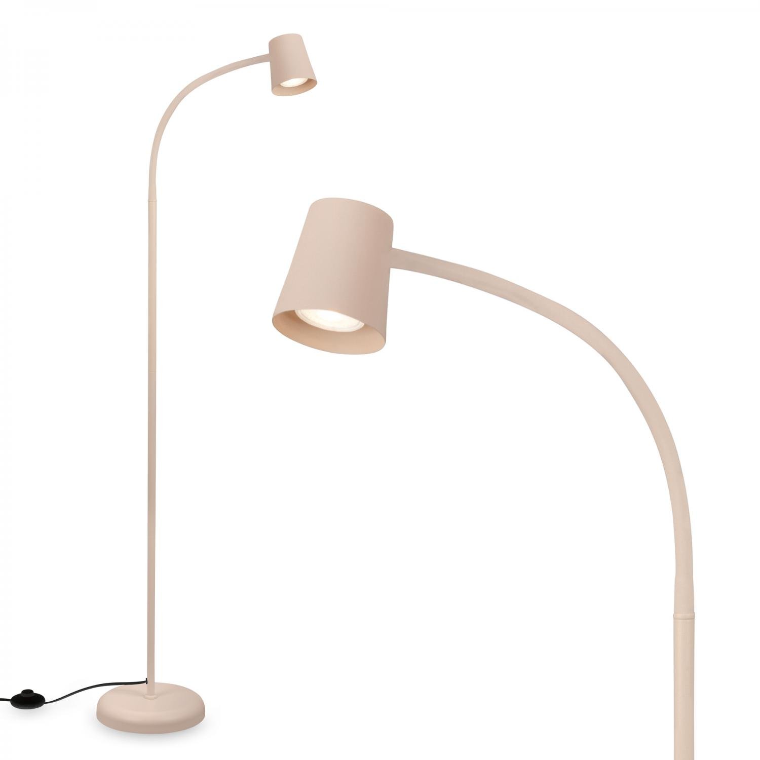 Levně BRILO 1476011 Skriva stojanová lampa – nastavitelná, vypínač, GU10 patice, max. 9W, béžová - BRILO