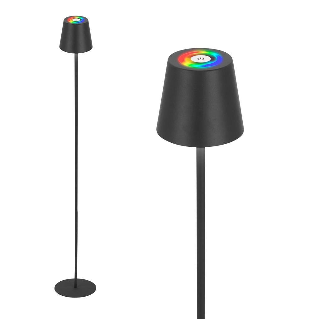 BRILO 1507015 Coloris RGBW LED stojanová bezdrátová lampa, stmívatelná, dotykový vypínač, antracit - BRILO