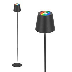 Obrázek pro produkt Coloris RGBW LED stojanová bezdrátová lampa, stmívatelná, dotykový vypínač, antracit - BRILO