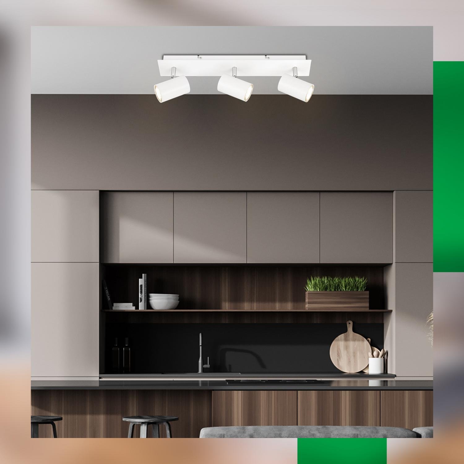 BRILO 2840036 Isil A LED stropní bodové svítidlo, energetická třída A, 3-ramenné, 50.000h životnost, nastavitelné, bílé - BRILO (obrázek 7)