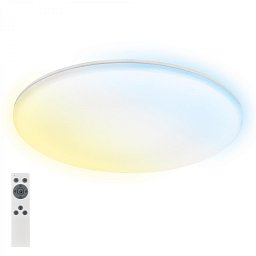 Obrázek pro produkt Rowny LED stropní svítidlo do koupelny, dálkový ovladač, stmívatelné, CCT, přímé a nepřímé osvětlení, kruhové 35 cm, bílé - BRILO
