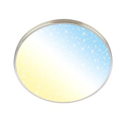 Obrázek pro produkt Competo stropní svítidlo pr.38 cm - 24W, 2600lm, stmívatelné, hvězdné nebe, CCT teplá - denní bílá, bílé - BRILO