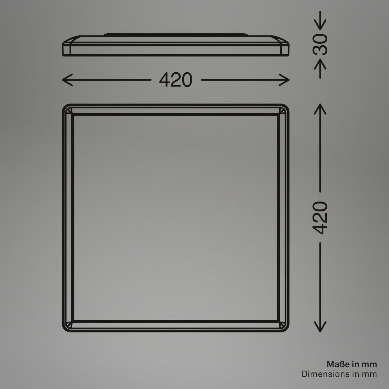 BRILO 7453314 Tava Wood LED stropní svítidlo, přímé a nepřímé osvětlení, ploché, imitace dřeva, 42x42 cm - BRILO (obrázek 7)