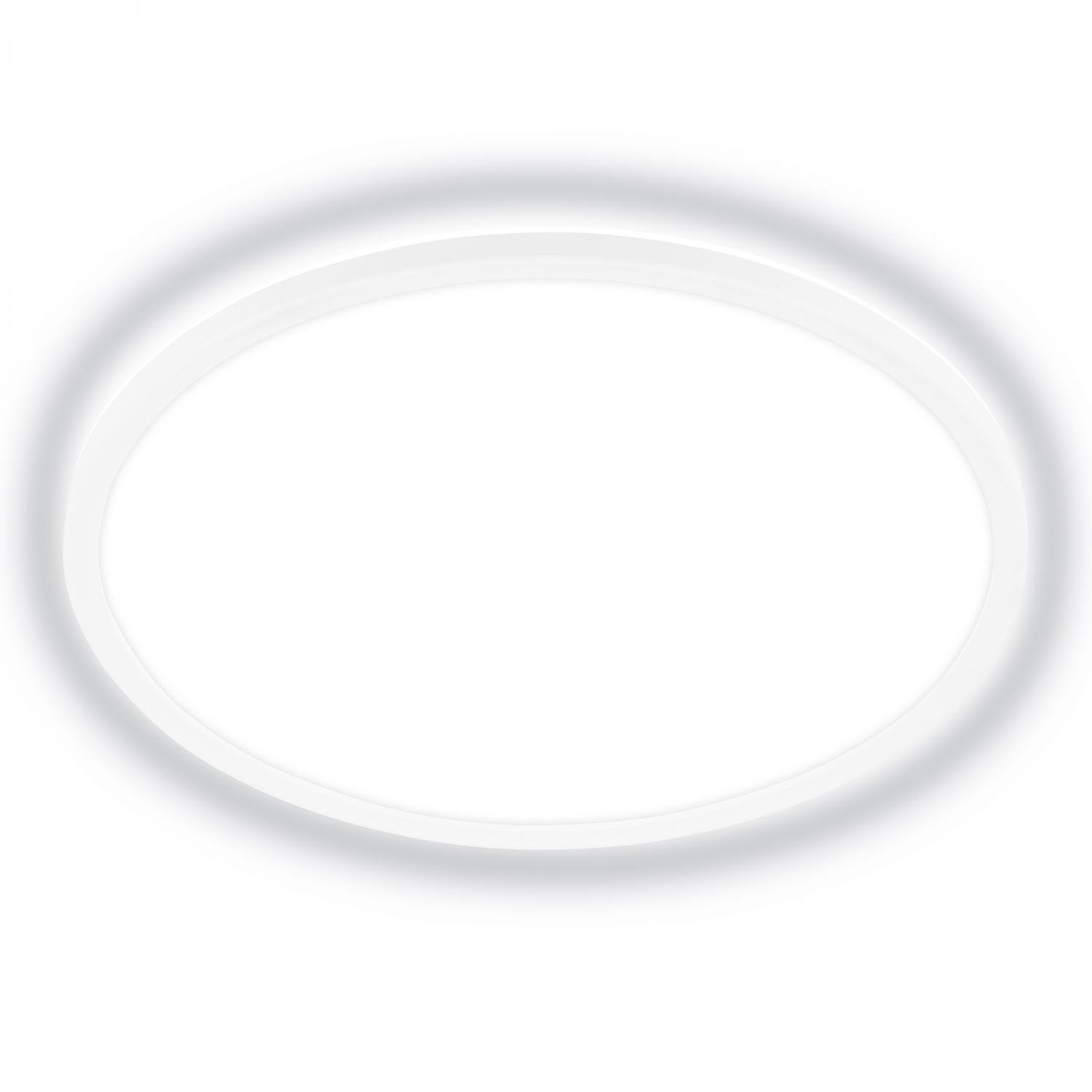 BRILO 7548016 Tava A LED stropní svítidlo, energetická třída A, přímé a nepřímé osvětlení, 50.000h životnost, kruhové 42 cm, bílé - BRILO