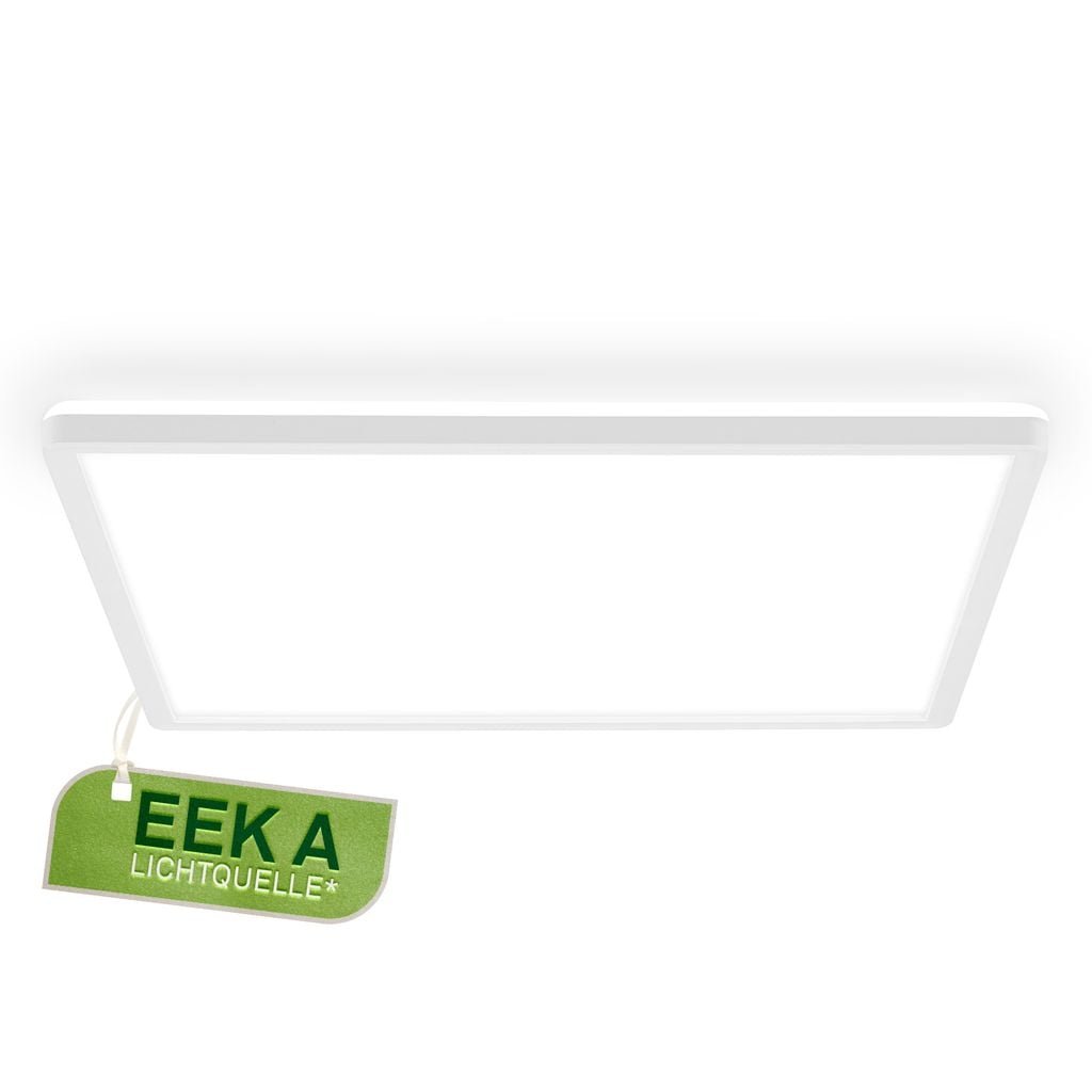BRILO 7549016 Tava A LED stropní svítidlo, energetická třída A, přímé a nepřímé osvětlení, 50.000h životnost, 42x42 cm, bílé - BRILO