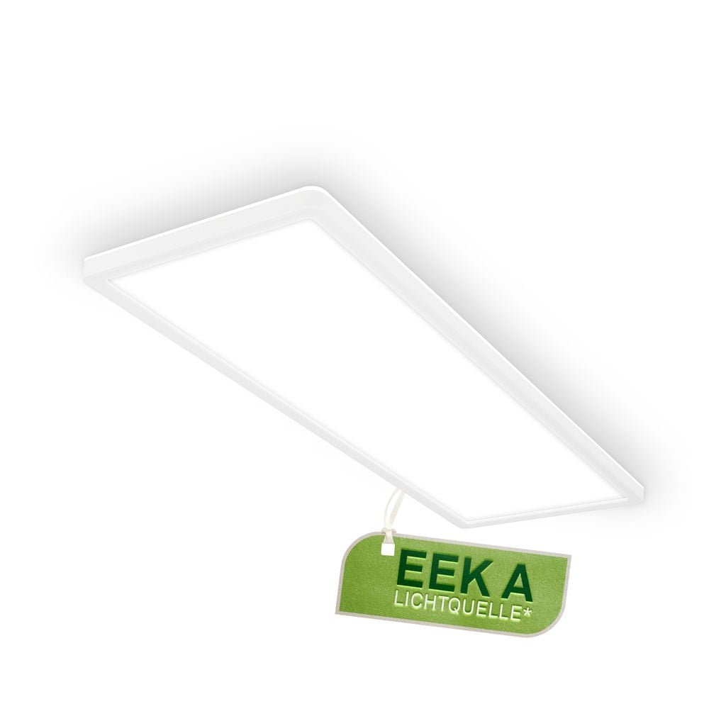 BRILO 7550016 Tava A LED stropní svítidlo, energetická třída A, přímé a nepřímé osvětlení, 50.000h životnost, 58cm, bílé - BRILO