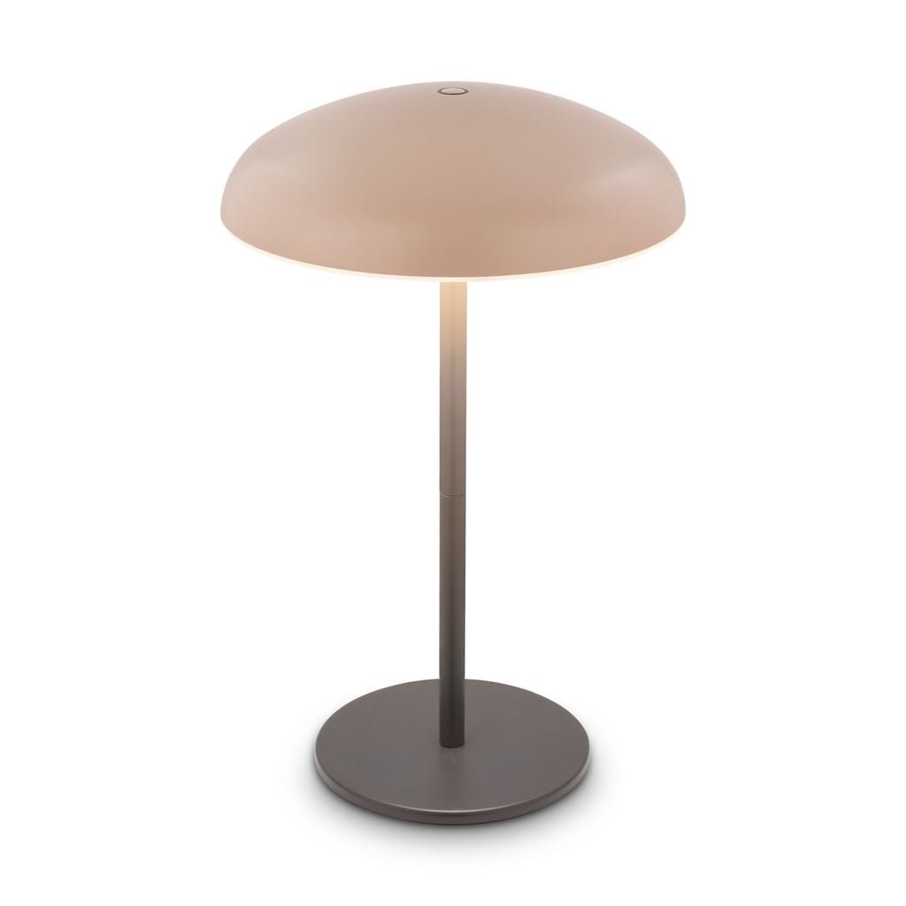 BRILO 7573011 Caxa stolní lampa - 2,8W, 300lm, bezdrátová, IP44, LED, stmívatelná, dotykový vypínač, béžová/antracit - BRILO