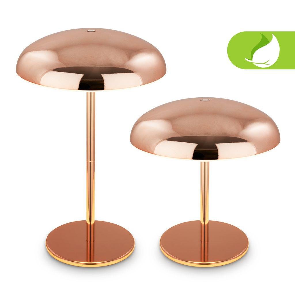 BRILO 7573013 Caxa stolní lampa - 2,8W, 300lm, bezdrátová, IP44, LED, stmívatelná, dotykový vypínač, měď - BRILO