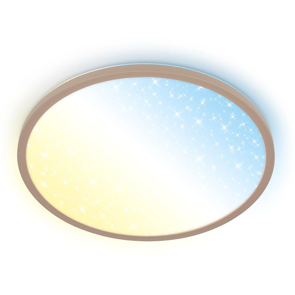 BRILO 7655011 Slim svítidlo LED panel pr.37,5 cm - 22W, 3000lm, dálkový ovladač, stmívatelné, béžová - BRILO