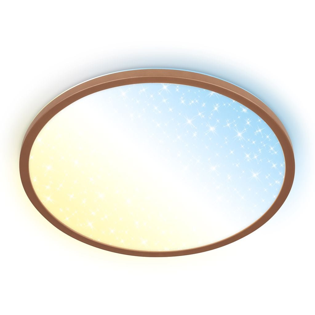 BRILO 7655014 Slim svítidlo LED panel pr.37,5 cm - 22W, 3000lm, dálkový ovladač, stmívatelné, kávová - BRILO